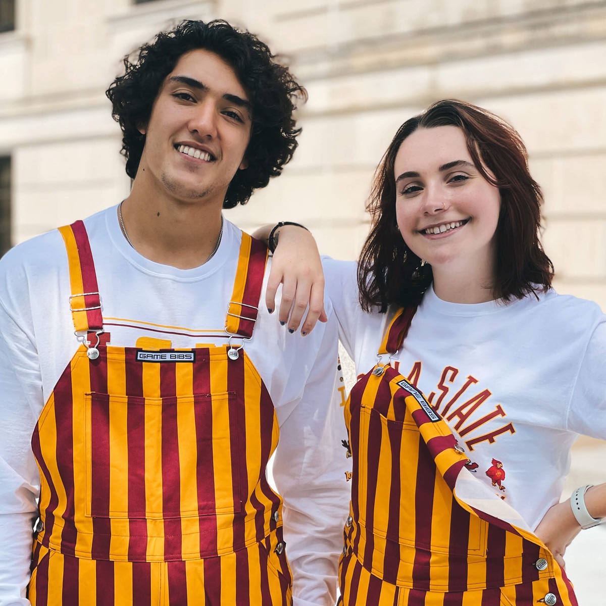 Adult Cardinal & Gold Game Bibs